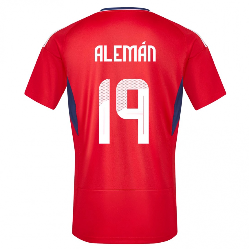 Kids Football Costa Rica Fabricio Aleman #19 Red Home Jersey 24-26 T-Shirt Za