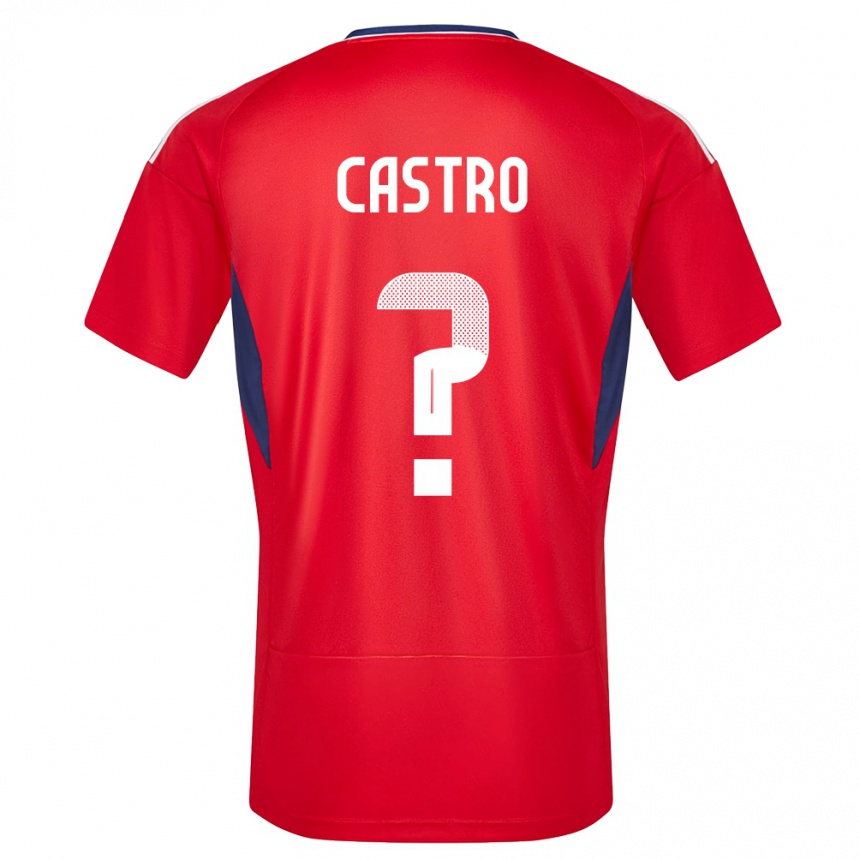 Kids Football Costa Rica Mathias Castro #0 Red Home Jersey 24-26 T-Shirt Za