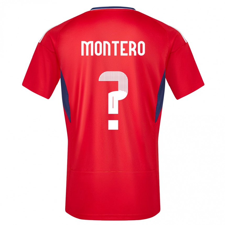 Kids Football Costa Rica Claudio Montero #0 Red Home Jersey 24-26 T-Shirt Za