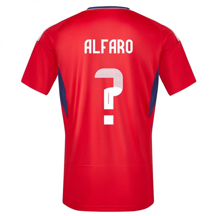 Kids Football Costa Rica Juan Alfaro #0 Red Home Jersey 24-26 T-Shirt Za