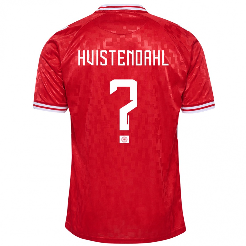 Kids Football Denmark Johan Hvistendahl #0 Red Home Jersey 24-26 T-Shirt Za