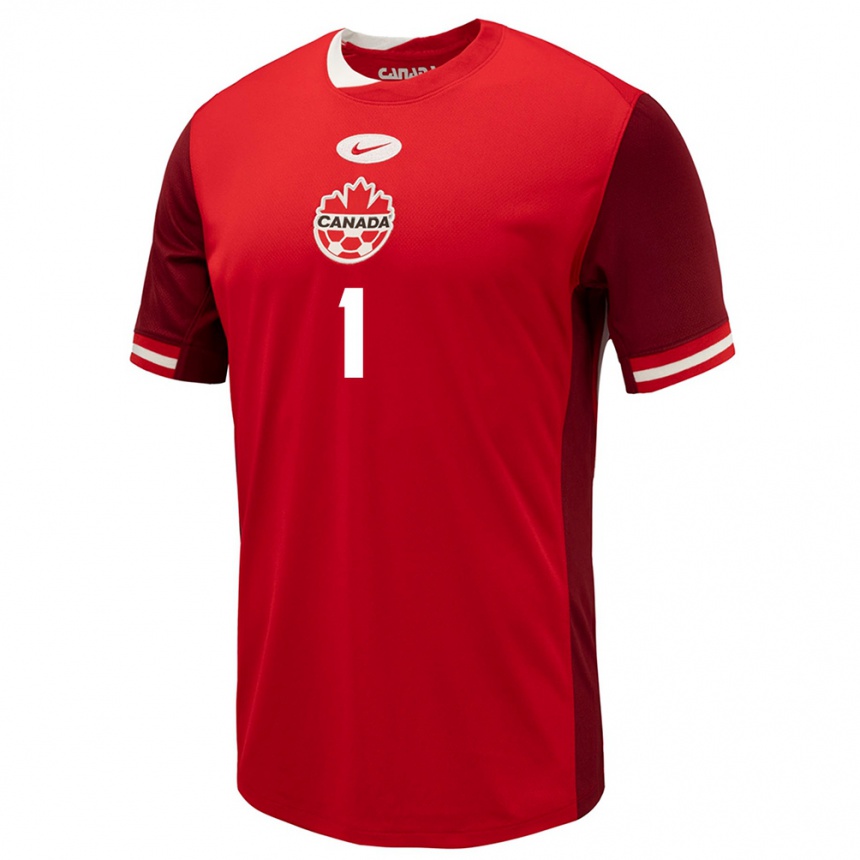 Kids Football Canada James Pantemis #1 Red Home Jersey 24-26 T-Shirt Za