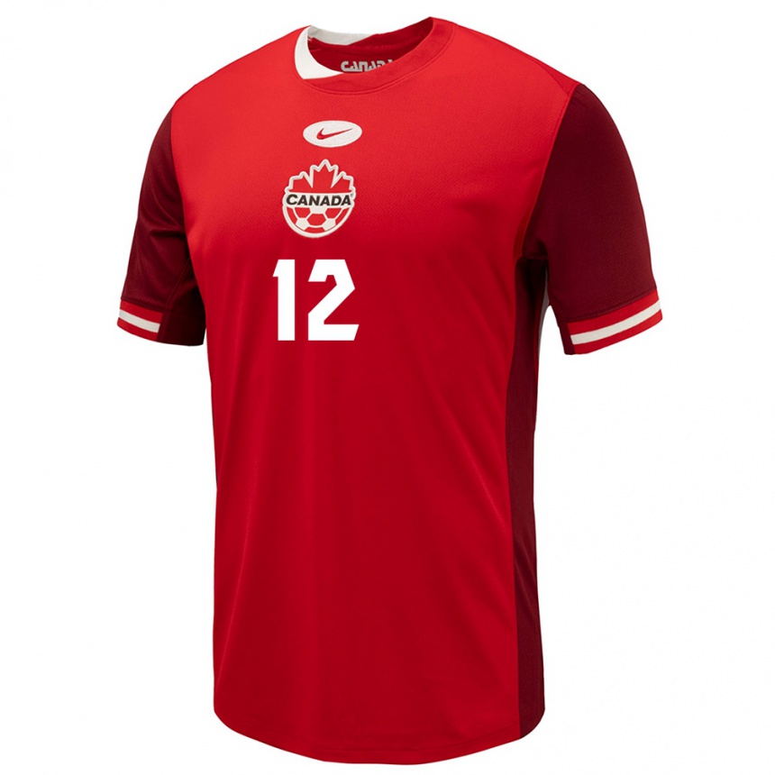 Kids Football Canada Tanya Boychuk #12 Red Home Jersey 24-26 T-Shirt Za