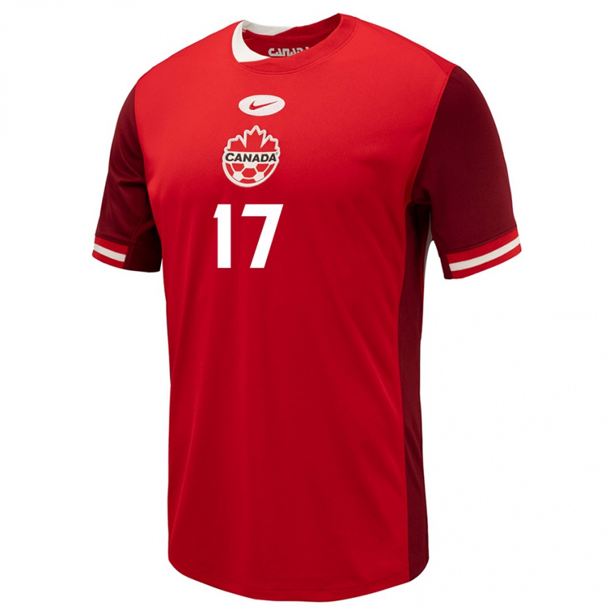 Kids Football Canada Tajon Buchanan #17 Red Home Jersey 24-26 T-Shirt Za