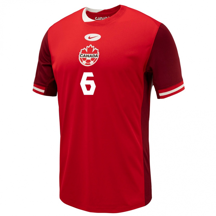 Kids Football Canada Lazar Stefanovic #6 Red Home Jersey 24-26 T-Shirt Za