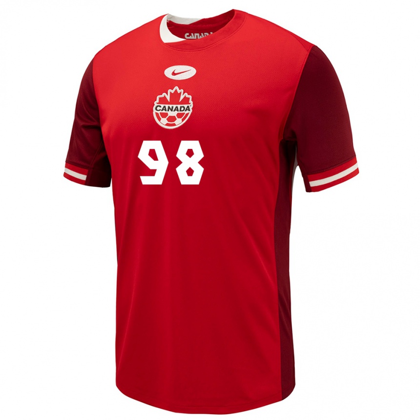 Kids Football Canada Olivia Smith #98 Red Home Jersey 24-26 T-Shirt Za