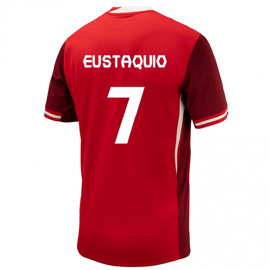 Kids Football Canada Stephen Eustaquio #7 Red Home Jersey 24-26 T-Shirt Za