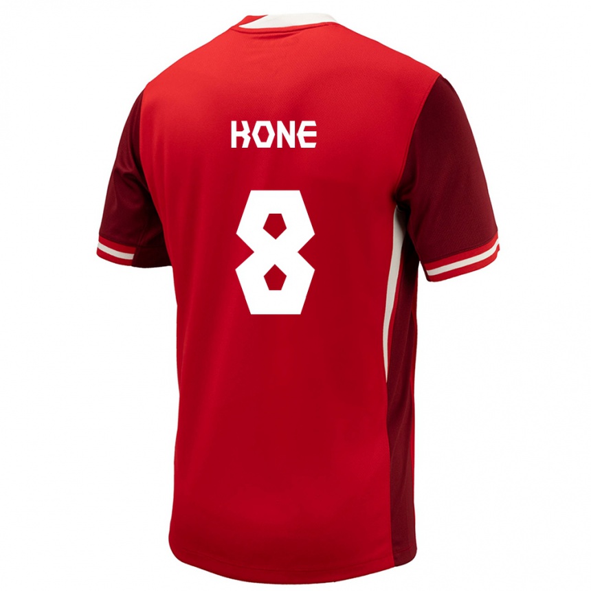 Kids Football Canada Ismael Kone #8 Red Home Jersey 24-26 T-Shirt Za