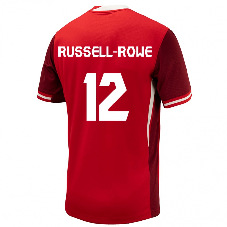 Kids Football Canada Jacen Russell-Rowe #12 Red Home Jersey 24-26 T-Shirt Za