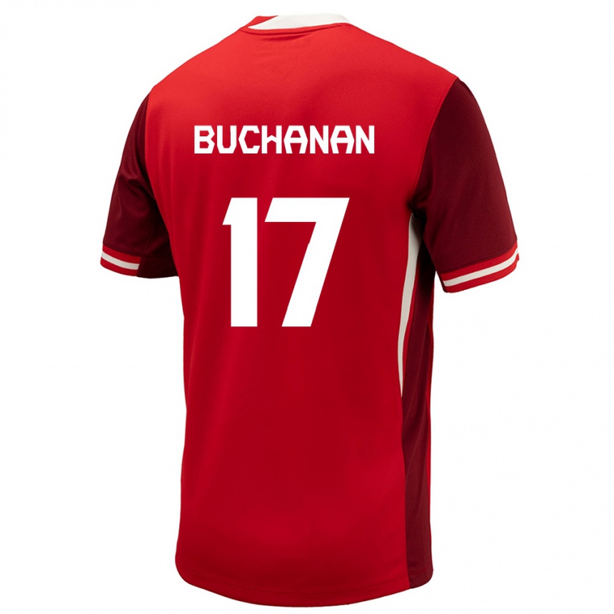 Kids Football Canada Tajon Buchanan #17 Red Home Jersey 24-26 T-Shirt Za