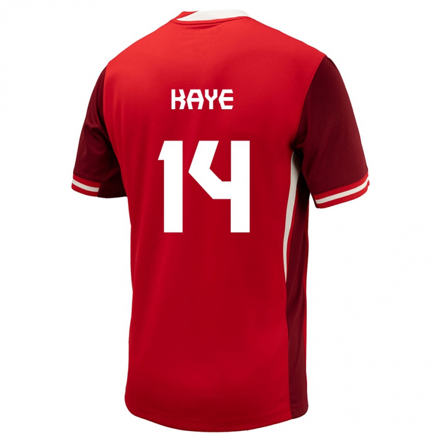 Kids Football Canada Mark Anthony Kaye #14 Red Home Jersey 24-26 T-Shirt Za