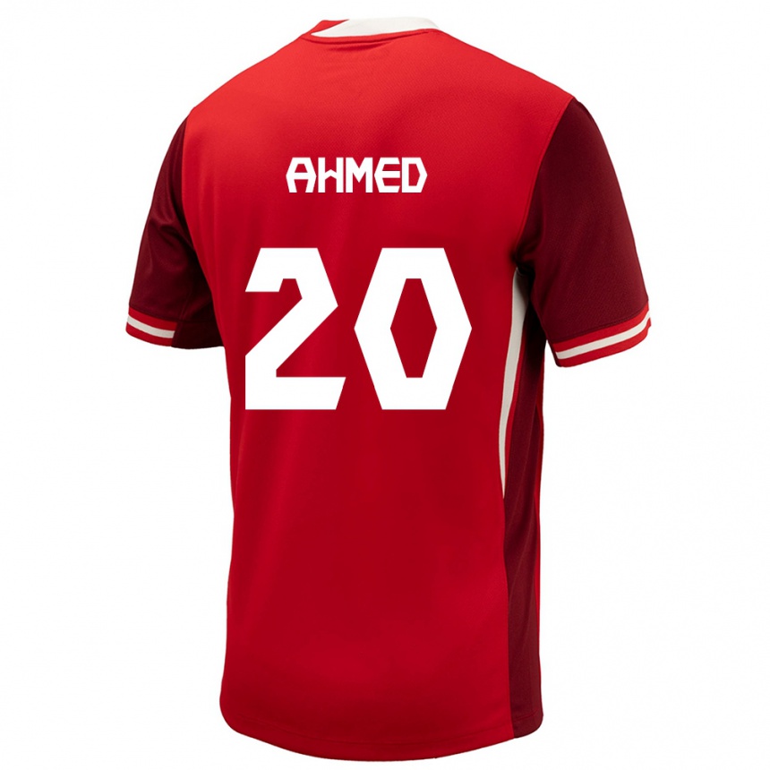 Kids Football Canada Ali Ahmed #20 Red Home Jersey 24-26 T-Shirt Za