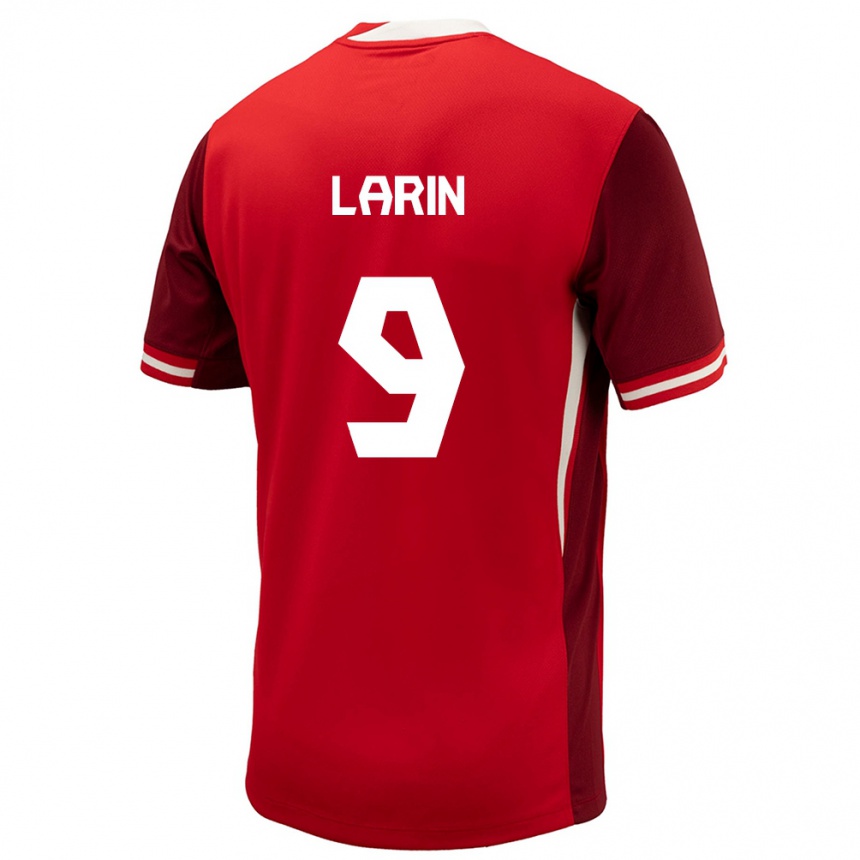 Kids Football Canada Cyle Larin #9 Red Home Jersey 24-26 T-Shirt Za