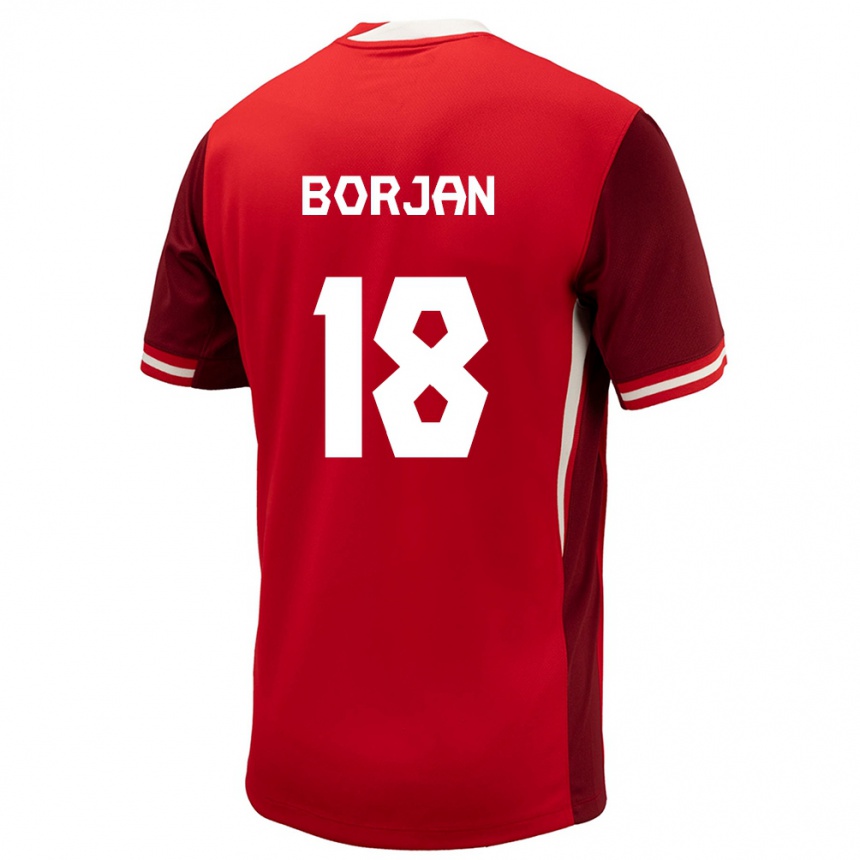 Kids Football Canada Milan Borjan #18 Red Home Jersey 24-26 T-Shirt Za