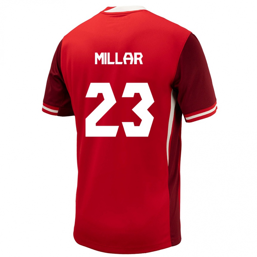 Kids Football Canada Liam Millar #23 Red Home Jersey 24-26 T-Shirt Za