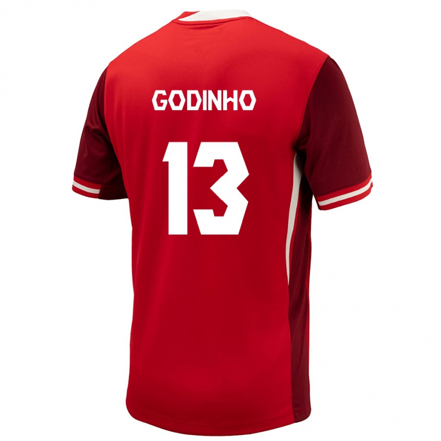 Kids Football Canada Marcus Godinho #13 Red Home Jersey 24-26 T-Shirt Za