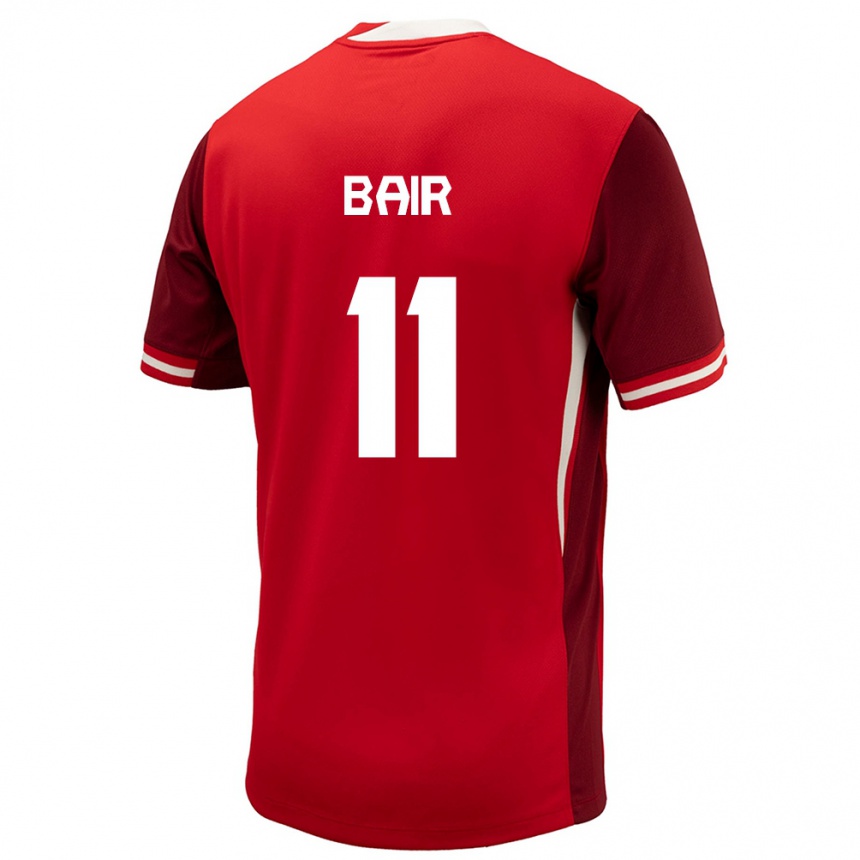 Kids Football Canada Theo Bair #11 Red Home Jersey 24-26 T-Shirt Za