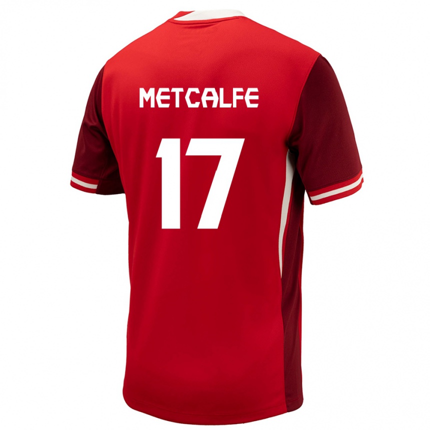 Kids Football Canada Patrick Metcalfe #17 Red Home Jersey 24-26 T-Shirt Za