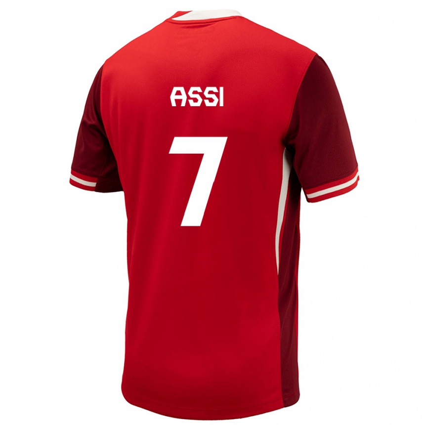 Kids Football Canada Jean Aniel Assi #7 Red Home Jersey 24-26 T-Shirt Za