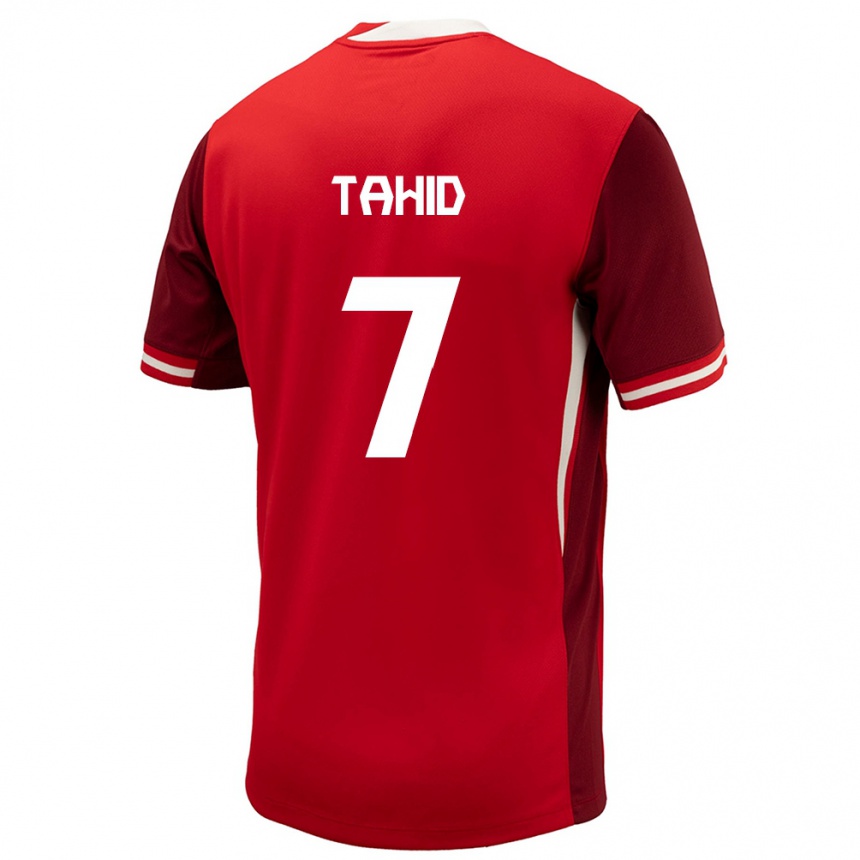 Kids Football Canada Taryck Tahid #7 Red Home Jersey 24-26 T-Shirt Za