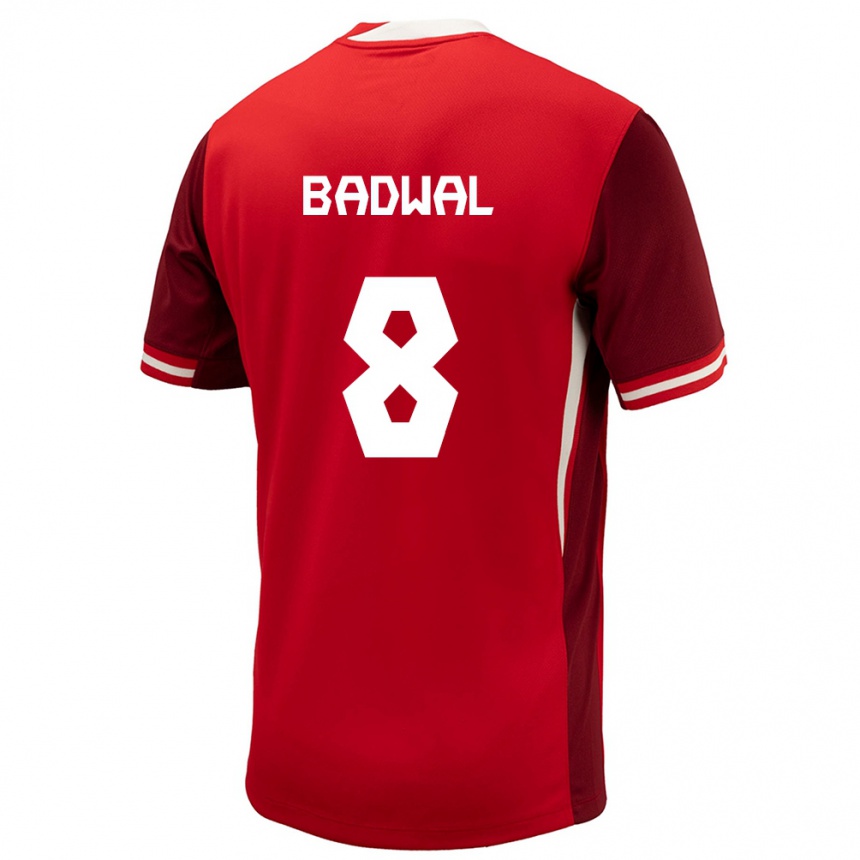 Kids Football Canada Jeevan Badwal #8 Red Home Jersey 24-26 T-Shirt Za