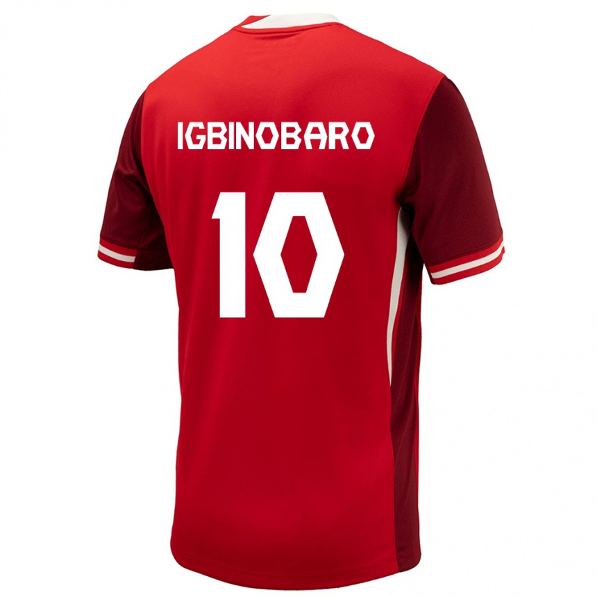 Kids Football Canada Philip Igbinobaro #10 Red Home Jersey 24-26 T-Shirt Za