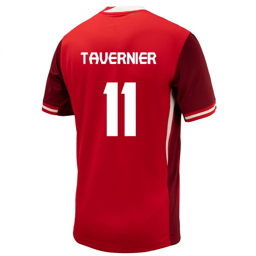 Kids Football Canada Kevaughn Tavernier #11 Red Home Jersey 24-26 T-Shirt Za