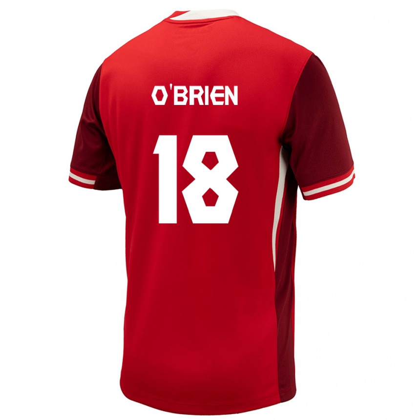 Kids Football Canada Alexander O'brien #18 Red Home Jersey 24-26 T-Shirt Za