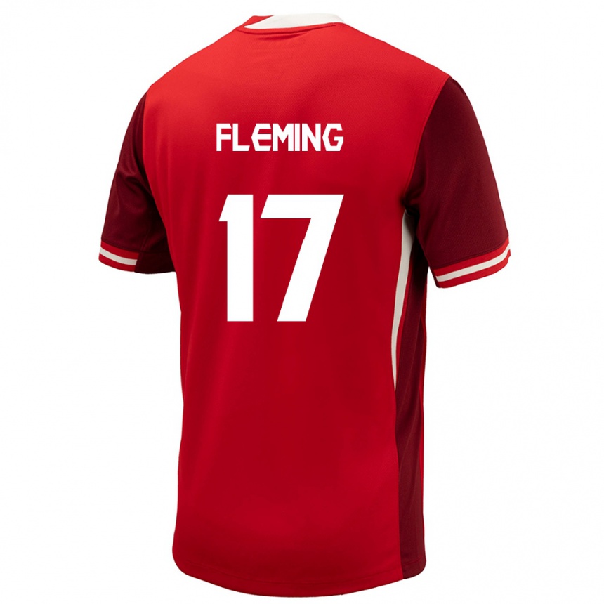 Kids Football Canada Jessie Fleming #17 Red Home Jersey 24-26 T-Shirt Za