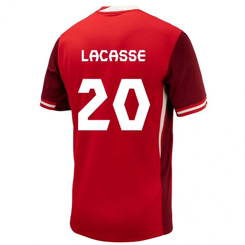 Kids Football Canada Cloe Lacasse #20 Red Home Jersey 24-26 T-Shirt Za