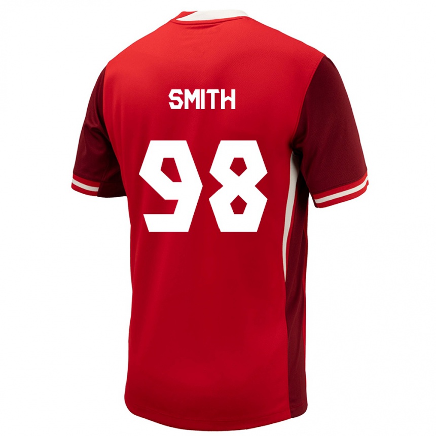 Kids Football Canada Olivia Smith #98 Red Home Jersey 24-26 T-Shirt Za