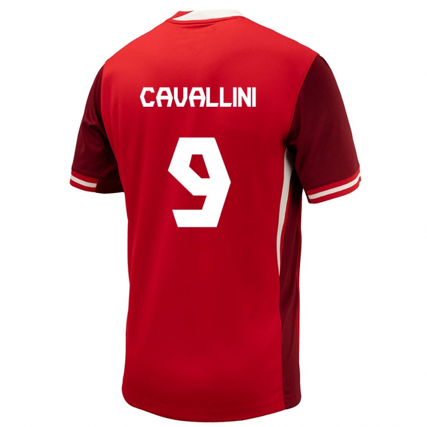 Kids Football Canada Lucas Cavallini #9 Red Home Jersey 24-26 T-Shirt Za