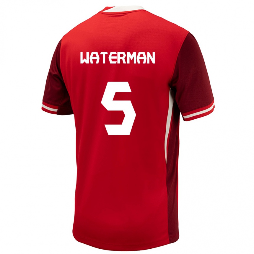 Kids Football Canada Joel Waterman #5 Red Home Jersey 24-26 T-Shirt Za