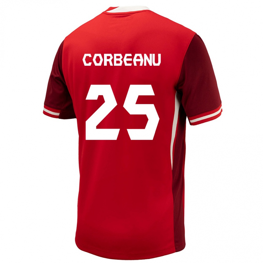 Kids Football Canada Theo Corbeanu #25 Red Home Jersey 24-26 T-Shirt Za