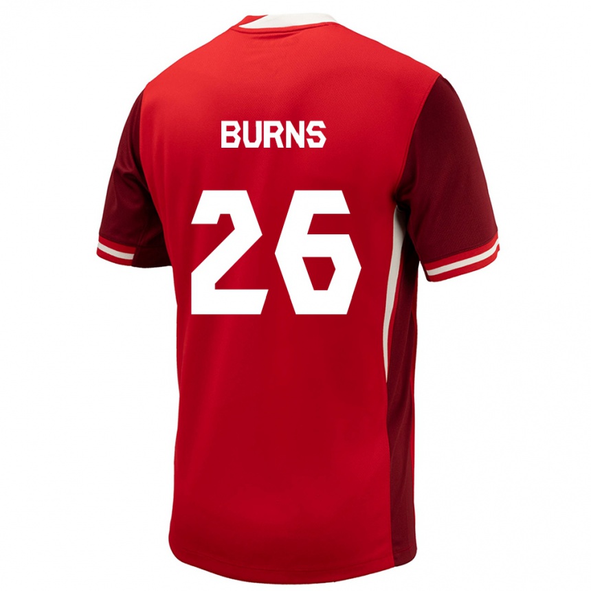 Kids Football Canada Zoe Burns #26 Red Home Jersey 24-26 T-Shirt Za