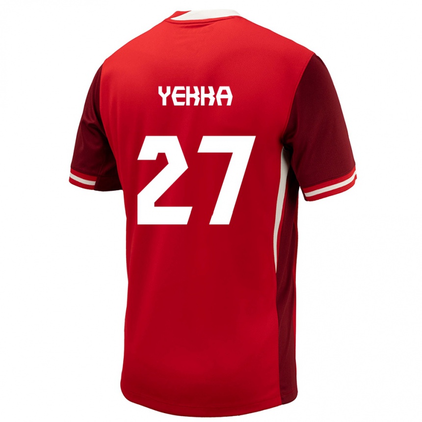 Kids Football Canada Sura Yekka #27 Red Home Jersey 24-26 T-Shirt Za