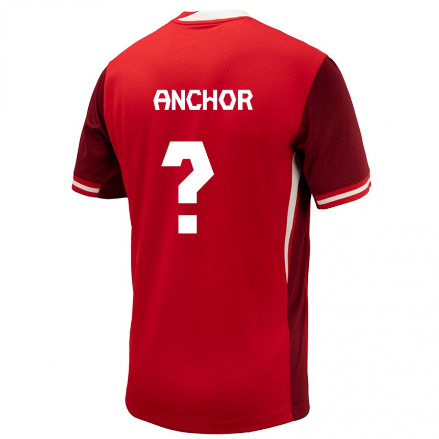 Kids Football Canada Max Anchor #0 Red Home Jersey 24-26 T-Shirt Za