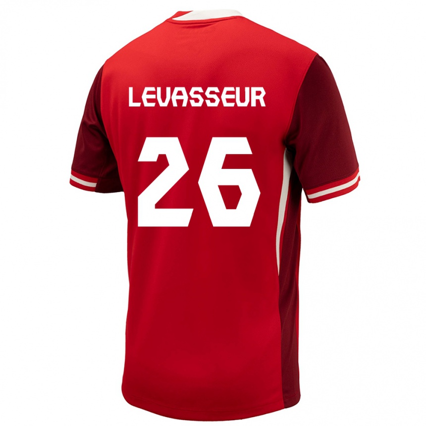 Kids Football Canada Marie Levasseur #26 Red Home Jersey 24-26 T-Shirt Za