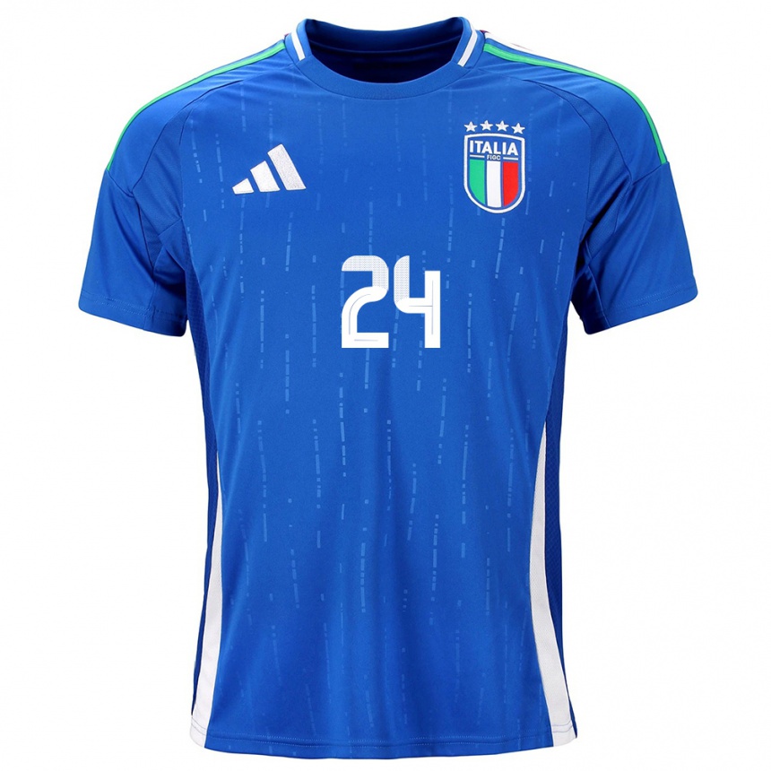 Kids Football Italy Andrea Cambiaso #24 Blue Home Jersey 24-26 T-Shirt Za