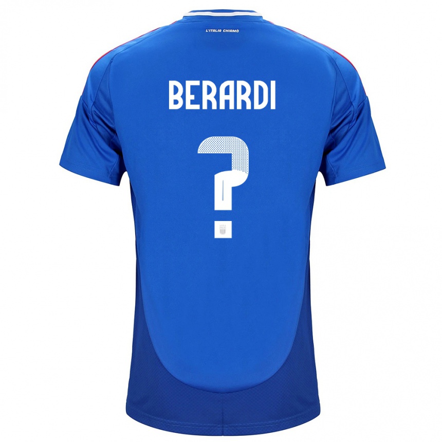 Kids Football Italy Domenico Berardi #0 Blue Home Jersey 24-26 T-Shirt Za