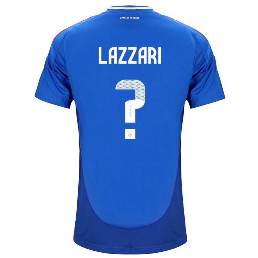 Kids Football Italy Manuel Lazzari #0 Blue Home Jersey 24-26 T-Shirt Za