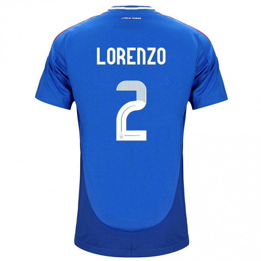 Kids Football Italy Giovanni Di Lorenzo #2 Blue Home Jersey 24-26 T-Shirt Za