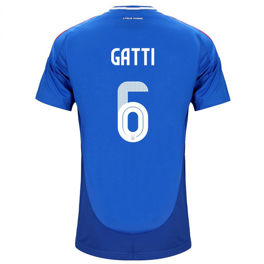 Kids Football Italy Federico Gatti #6 Blue Home Jersey 24-26 T-Shirt Za