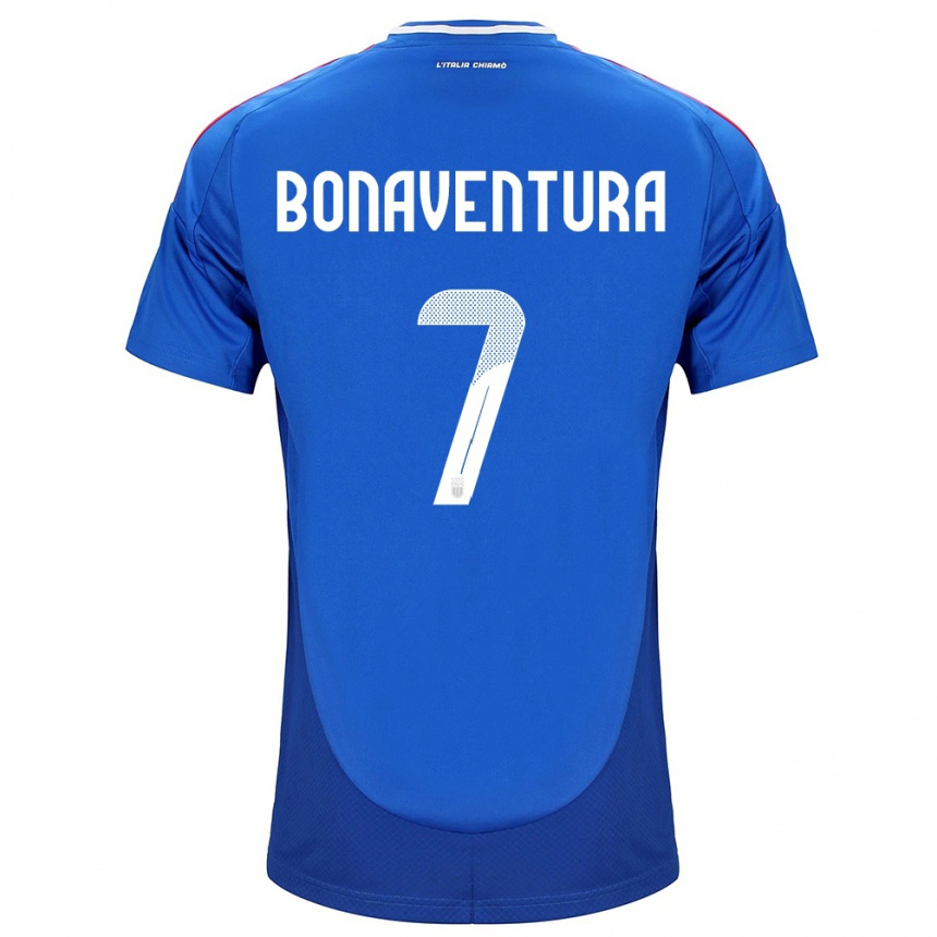 Kids Football Italy Giacomo Bonaventura #7 Blue Home Jersey 24-26 T-Shirt Za