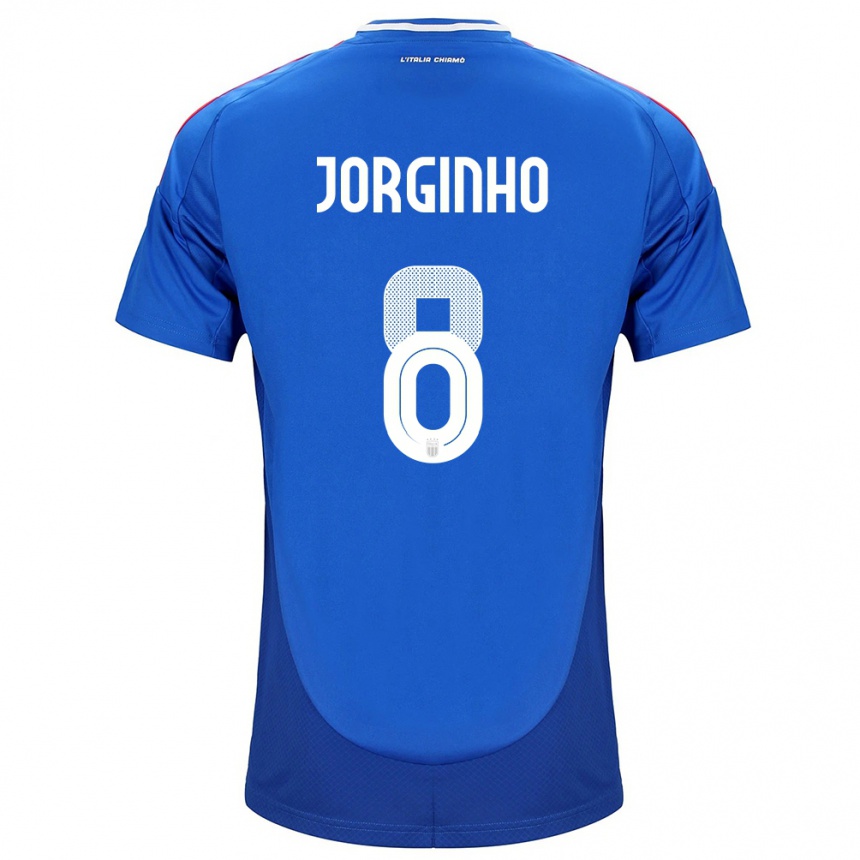 Kids Football Italy Jorginho #8 Blue Home Jersey 24-26 T-Shirt Za