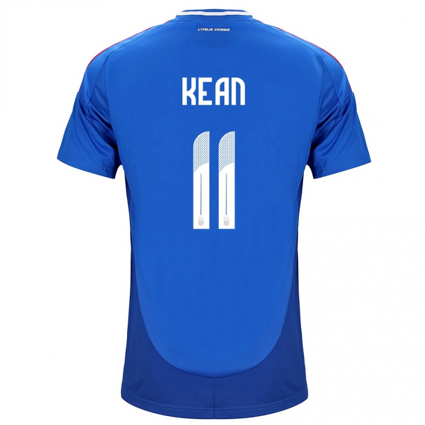 Kids Football Italy Moise Kean #11 Blue Home Jersey 24-26 T-Shirt Za