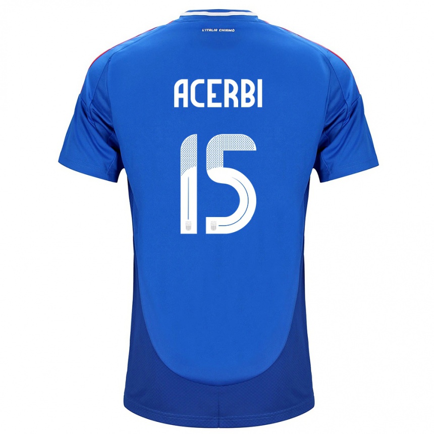 Kids Football Italy Francesco Acerbi #15 Blue Home Jersey 24-26 T-Shirt Za