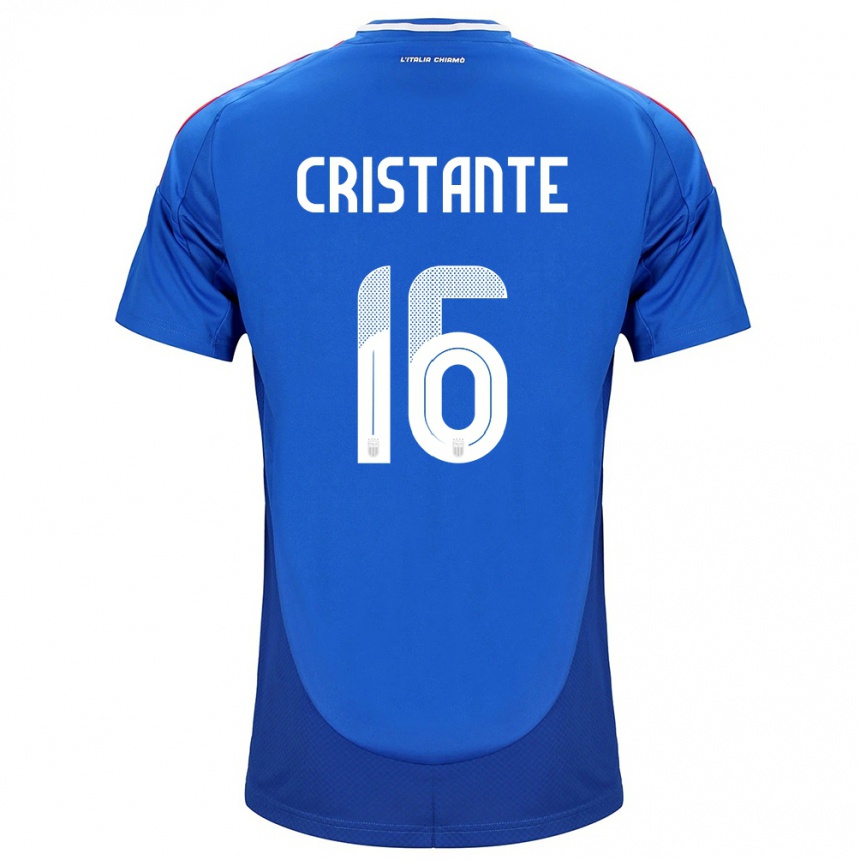 Kids Football Italy Bryan Cristante #16 Blue Home Jersey 24-26 T-Shirt Za