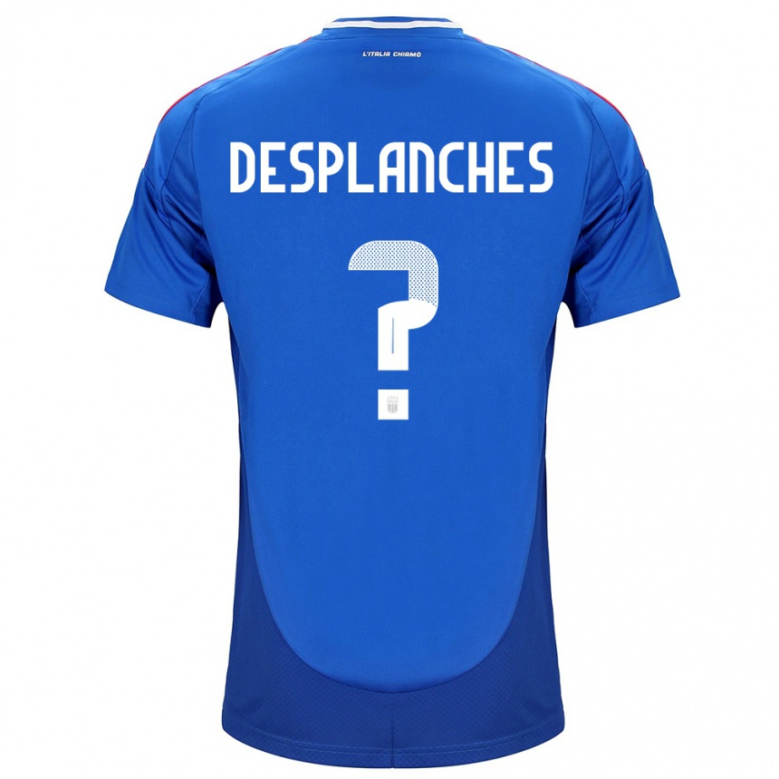 Kids Football Italy Sebastiano Desplanches #0 Blue Home Jersey 24-26 T-Shirt Za