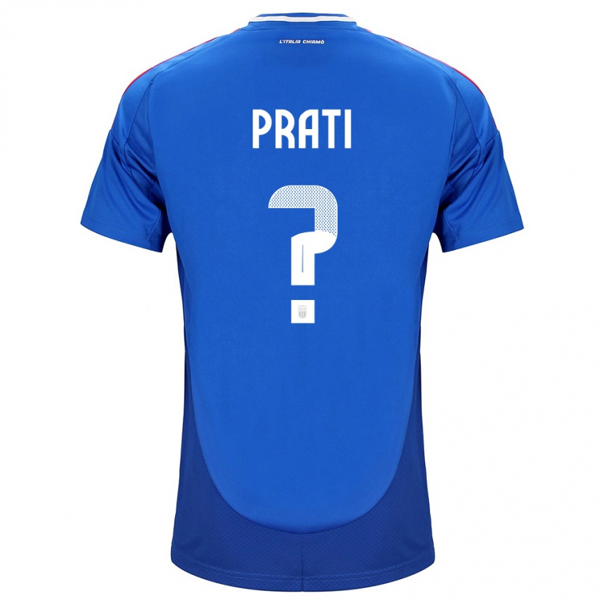 Kids Football Italy Matteo Prati #0 Blue Home Jersey 24-26 T-Shirt Za